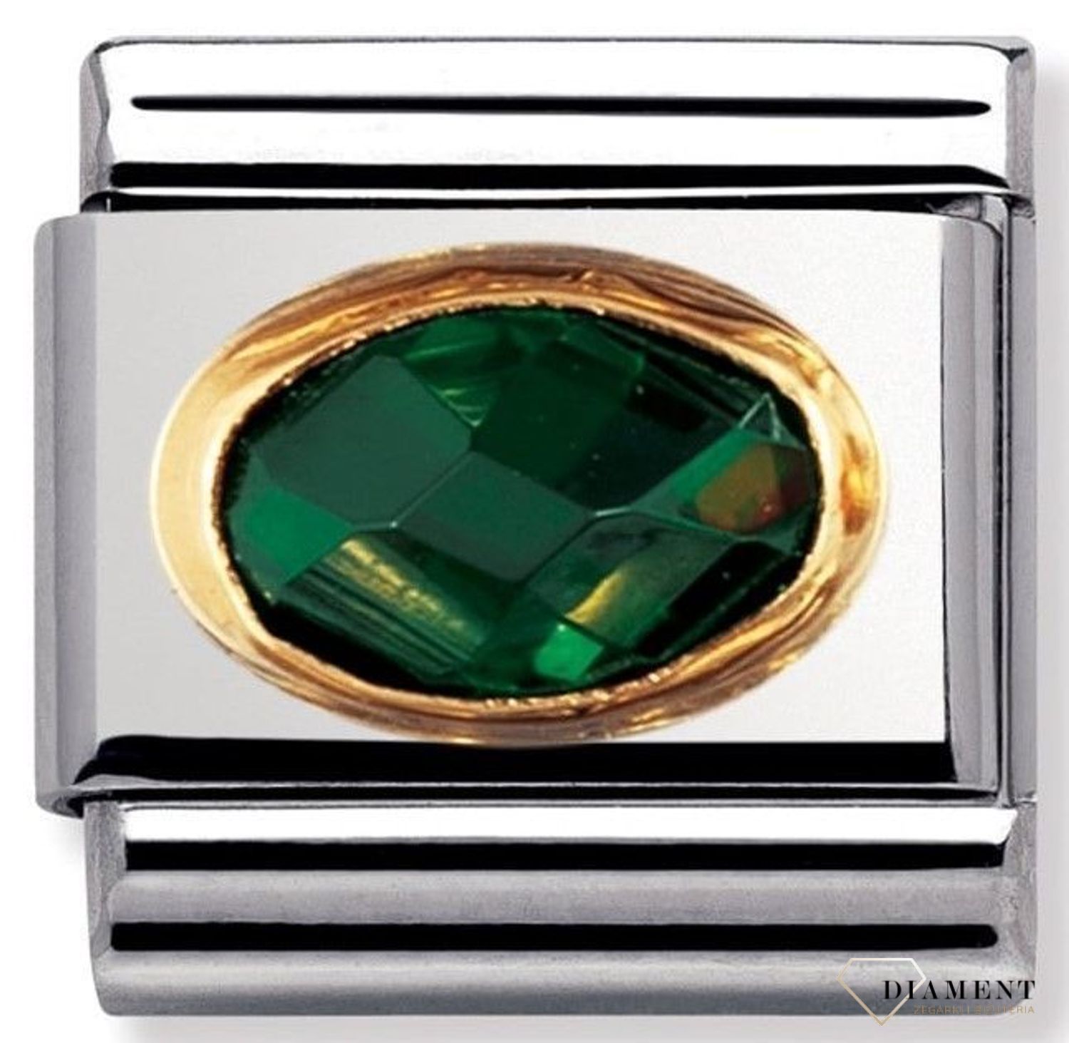 Nomination - Link 18K zawieszka złoto 'Zielona cyrkonia' 030601 027 biżuteria nomination nomination zawieszki nomination baza.jpg